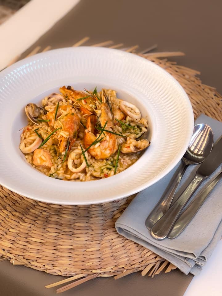Prawn pasta dish at Terra Cotta Ferragudo